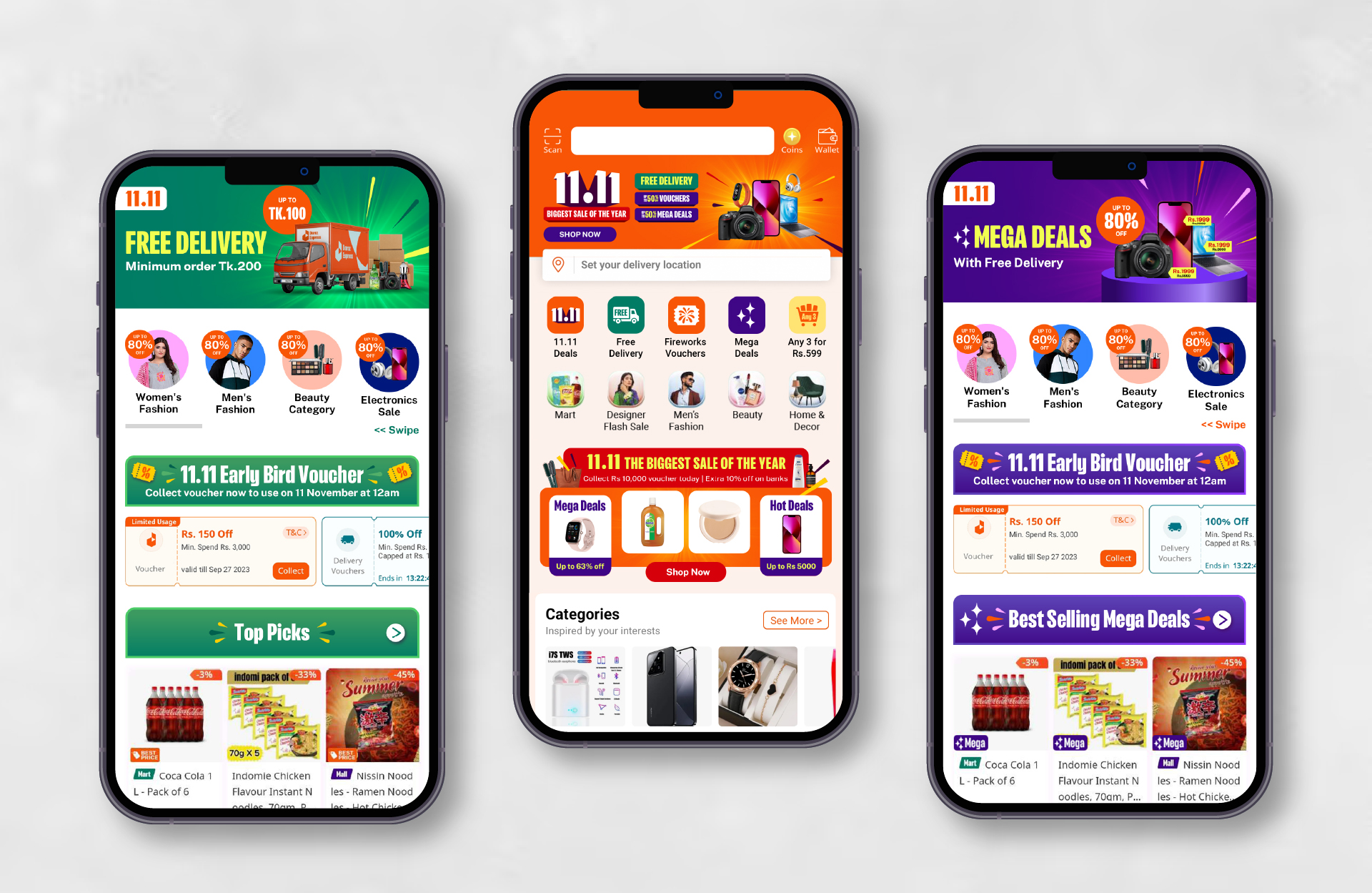 Daraz 11.11 app homepage